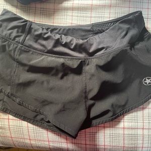 Black savage barbell shorts with liner